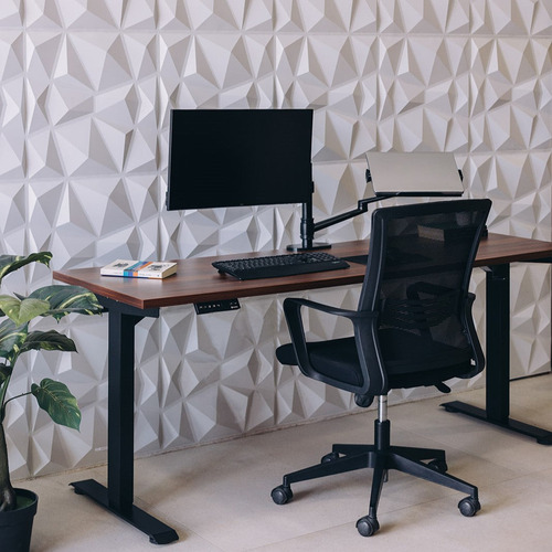Escritorio Estandar Altura Ajustable Electrico Randu Blanco Tablero 180x60 25mm Blanco