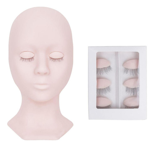 Maniquí De Entrenamiento De Maquillaje De Cabeza De Rosado