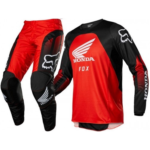 Traje Fox 180 Honda Rojo Negro