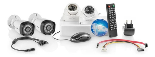Kit De Segurança Multilaser Cftv 4 Cameras Hd + Dvr Completo