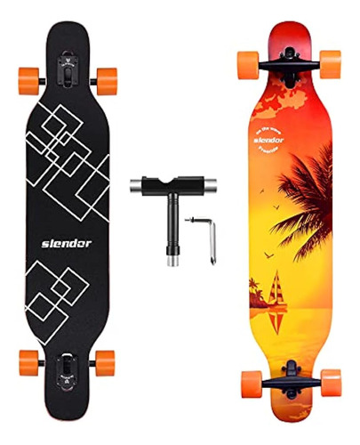 Slendor Longboard Skateboards 42 Pulgadas Drop Through Deck 