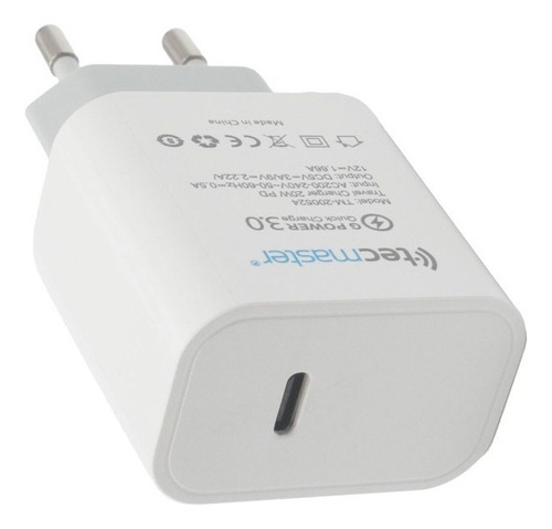 Cargador Usb C Con Cable Usb C 20w Certificación Sec