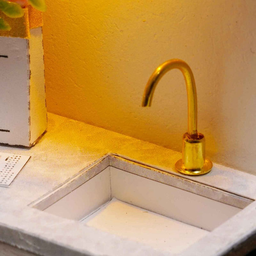 Casa De Miniatura Con Muebles Diy Kit Muebles Realistas 1:24