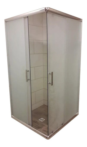 Box Ducha Cabina 80x80 Recto Esmerilado 6mm Sin Receptaculo