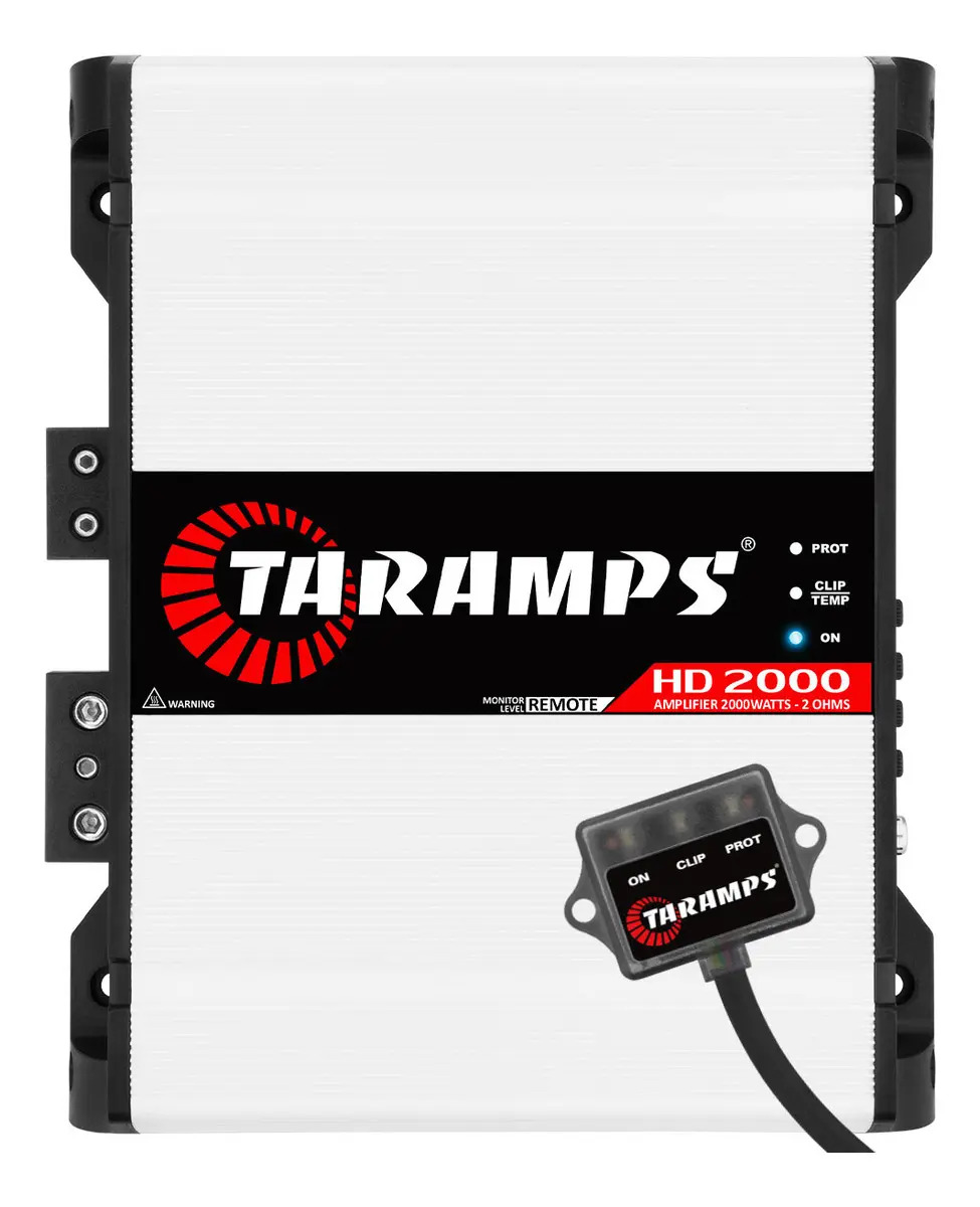 Taramps HD2000 Modulo taramps 2000w 2 ohms 2000 W Branco 2000watts Drivers Fenólicos, Drivers Titanio Super Tweeters Som Automotivo