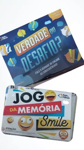 Jogo de Tabuleiro Verdade Ou Desafio Perguntas e Respostas - Pais e Filhos