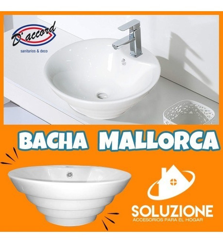 Bacha Apoyo Mallorca Porcelana Sanitaria Blanca Baño Diseño