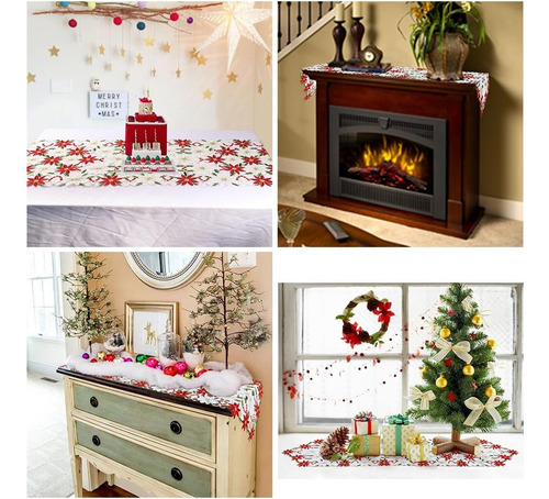 Our Warm - Camino De Mesa De Navidad Bordado De 15 X 70 PuLG