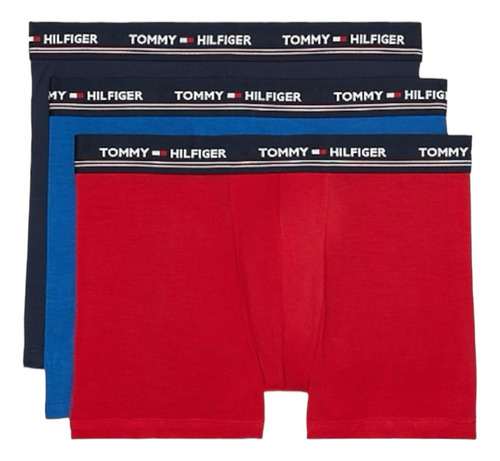 Boxer Trunk Tommy Hilfiger 3 Pack Modal Rojo/azul/negro