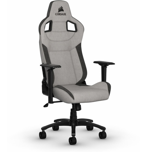 Silla de escritorio Corsair T3 Rush gamer ergonómica gris y charcoal con tapizado de tela