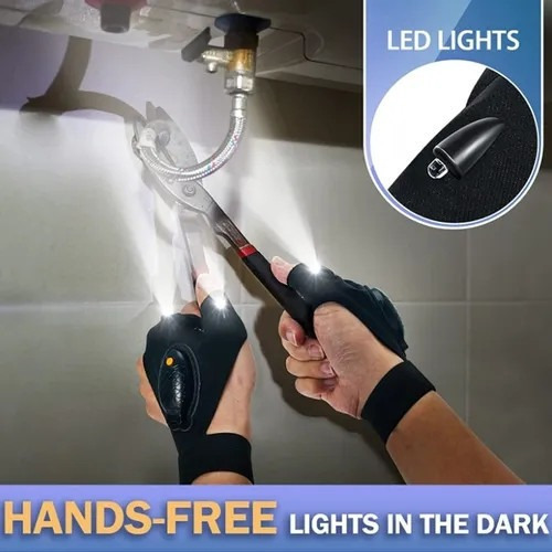 3 Pares De Guantes De Luz Nocturna Con Linterna Led