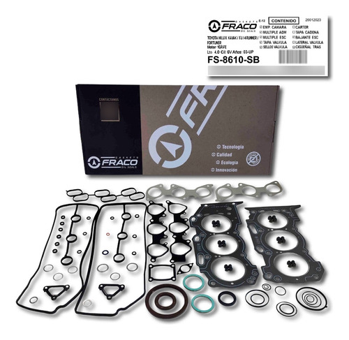 Kits Juego Empacaduras 4runner 4.0 1gr 2011 2012 2013 2014 