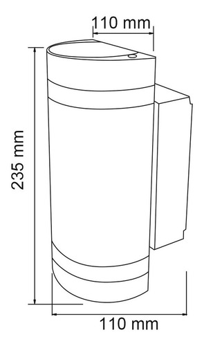 Imagen 2 de 7 de Lámpara Para Muro Exterior, Antracita, Base Gu10x2 Tecnolite