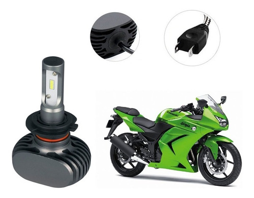 Lâmpada Super Ultra Led Farol Moto Kawasaki Ninja 250r 2013