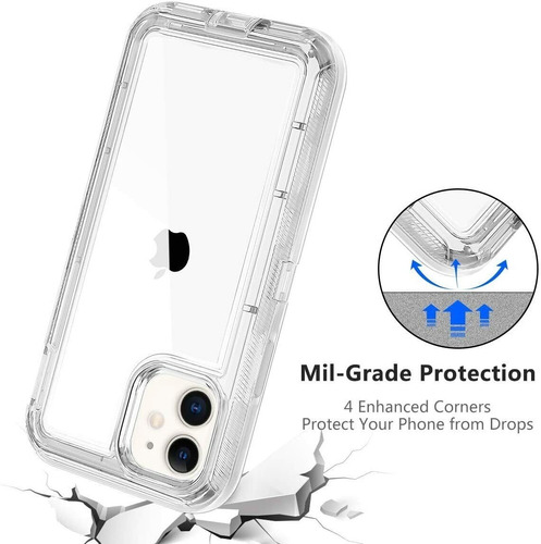 Imagen 2 de 9 de Forro iPhone 14 Pro Max Antigolpes 360 Transparentes