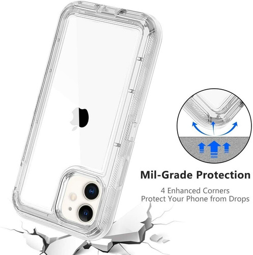 Forro iPhone 11 11pro 11promax Antigolpes 360 Transparentes 