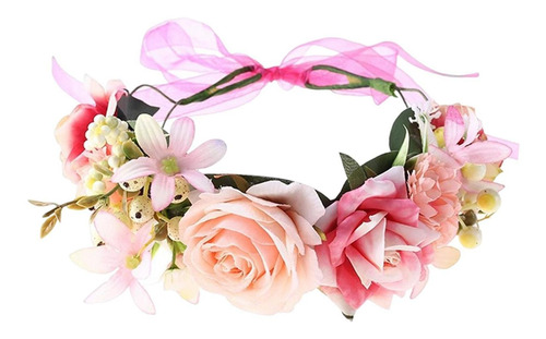 Diadema De Flores Para Mujer Y Niña, Con Cinta En El Tocado