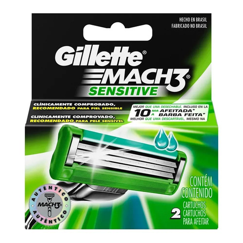 Respuesto Gillete Match 3 Sensitive X 2 Unidades