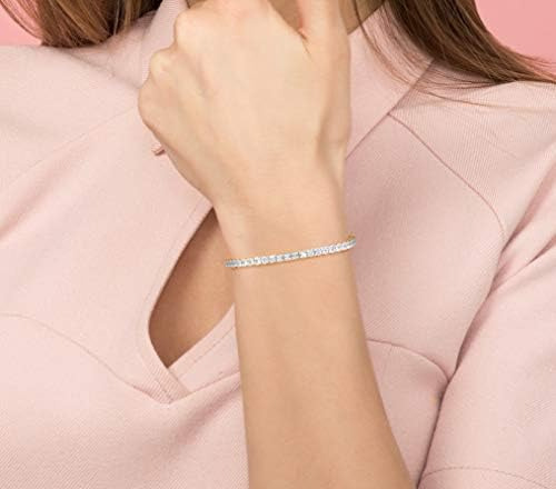 Savlano 14k Chapado En Oro Cubic Zirconia 3mm Square Princes