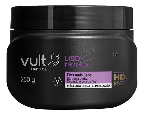 Kit Shampoo Condicionador Máscara Capilar Liso Profundo Vult