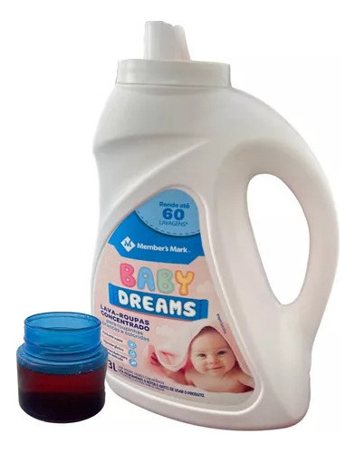 Kit Sabão Líquido Lava Roupas E Amaciante Bebê Baby Dreams