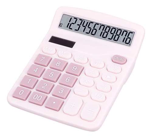 Danrong Bonita Calculadora De Escritorio Rosa Con Botones Gr