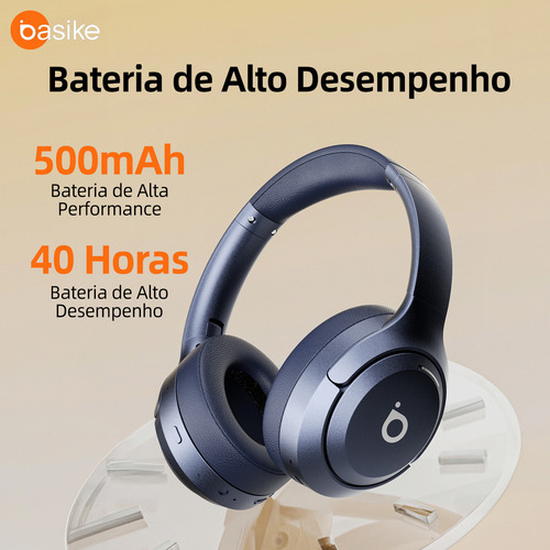 Fone de Ouvido sem fio Basike Bluetooth Ba-FON197 cor azul