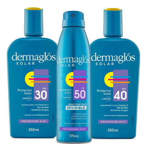 Dermaglós Solar Combo Protección Completa Para Adultos