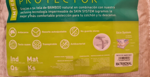 Protector Cubre Colchón Spring Air Impermeable Individual