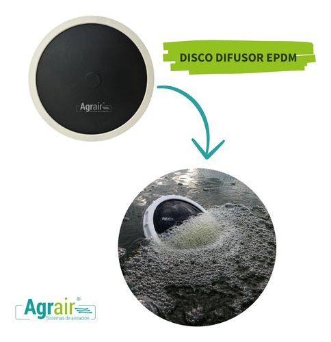 Disco Difusor De Burbuja Fina De 8 Pulgadas Membrana En Epdm