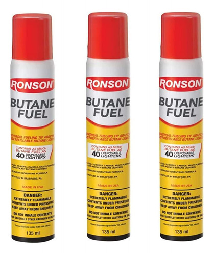 Ronson - Recambio De Butano Encendedor De 4.6fl Oz (paquete