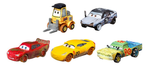 Disney Cars - Carrera Thunder Hollow - Pack X 5 Autos Mattel