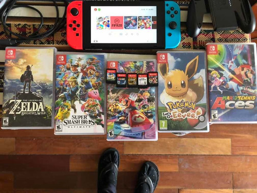 Nintendo Switch Standard 32gb + 2 Joystick + 10 Juegos