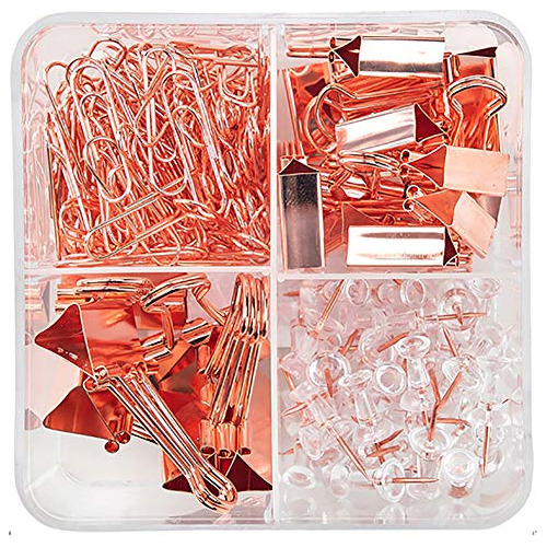 Binder Clips Paper Clips Push Pins Sets With Box For Of...