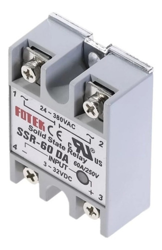 Imagen 3 de 10 de Rele Estado Solido Solid State Relay Ssr-60da 60a Ac Hobb