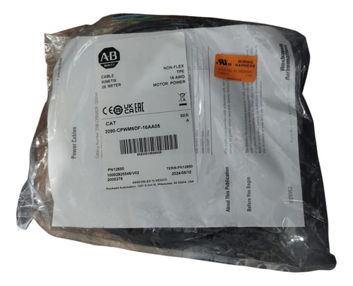 Allen Bradley 2090-cpwm6df-16aa05 Cable Standard Power 5mts