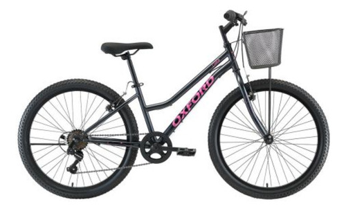 Mountain bike infantil Oxford Luna Aro 24  2022 6v color negro con pie de apoyo