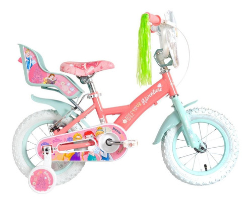 Bicicleta Disney Niña  Aro 12 Princesas Acero