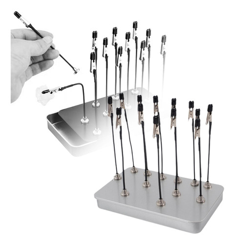 Pinzas De Base Para Soporte De Pintura Juego De Pinzas Plata