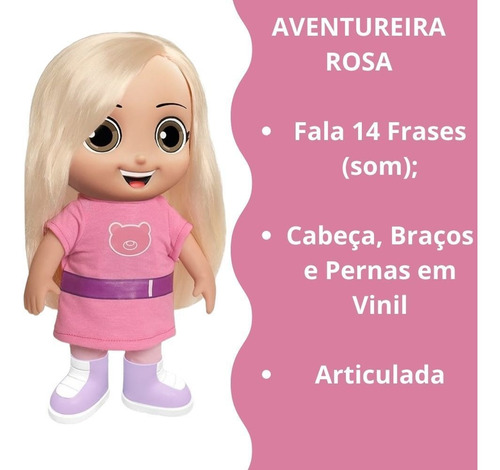 Nova Boneca Jessi Aventureira Rosa Com 14 Frases Luccas Neto