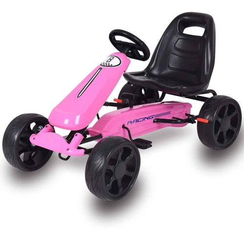 Costzon Rose Go Kart Pedal Cars Carro Pedales Montable Niños