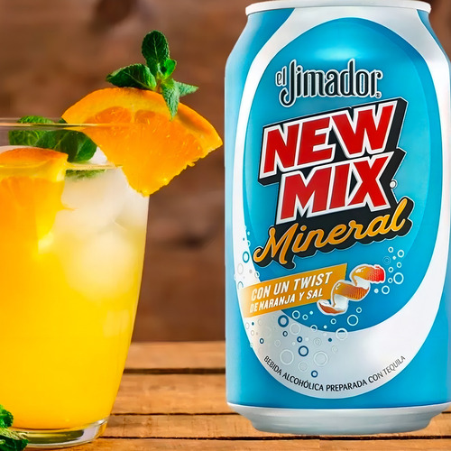 Pack De 24 Bebida Preparada New Mix Naranja Lata 473 Ml