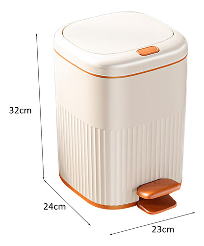 Cubo De Basura Con Pedal Para Cocina, Cesta De Papel, 10l