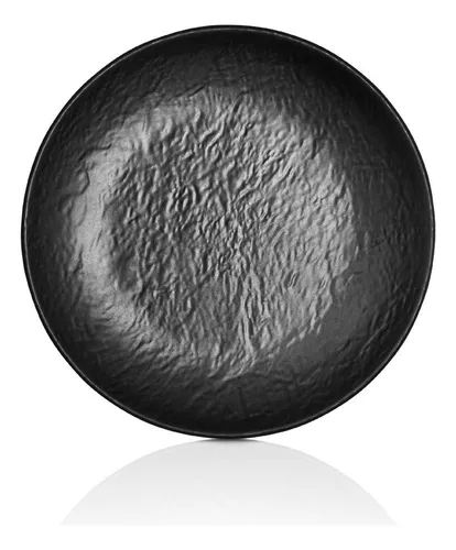 Plato Melamina Negra 20 Cm Linea Tilda