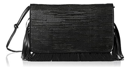 Elliott Lucca Bali '89 Fringe Embrague, Negro Me