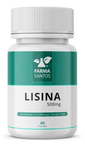 Lisina 500 mg 60 cápsulas (contra el herpes) y prevención de la gripe Sabor sin sabor