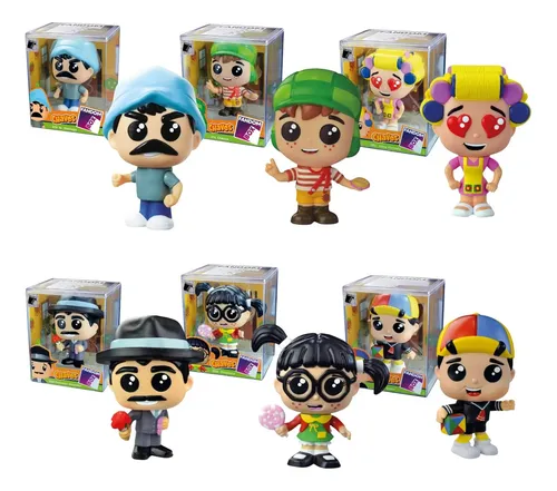 CHAX CLIPS【DVD】ミニフィギュアセット Coleção Fandom Box Turma Do Chaves Completa Miniatura Vinil