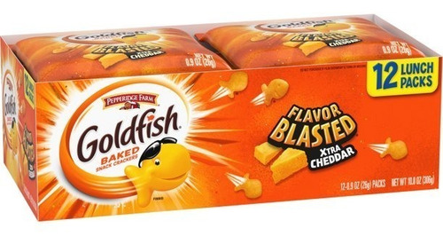 Galletas Goldfish Extra Queso Cheddar 12 Unidades Americana