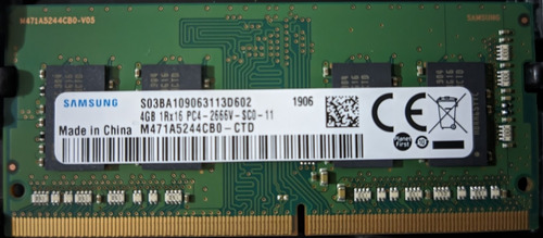 Memoria Ram Ddr4 Samsung, Para Portatil