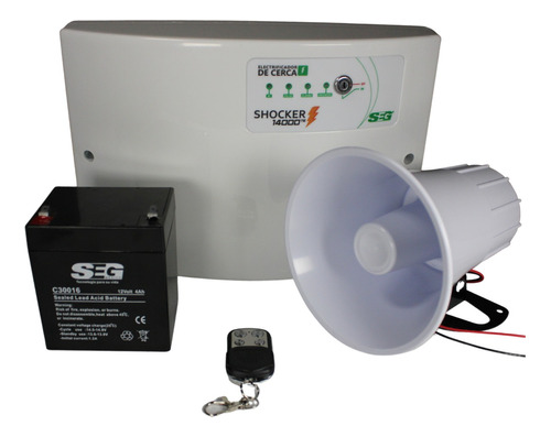 Kit Energizador Seg Shocker 14000 Wifi Con Sirena De 20w
